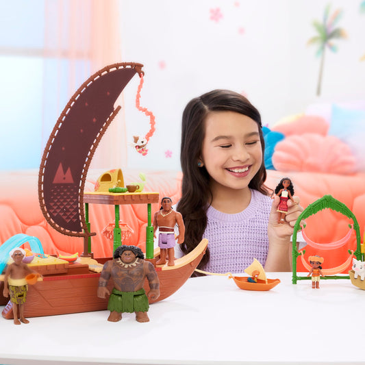 Disney Moana 2 Coffret de Jeu Équipage du Canoë de Moana
