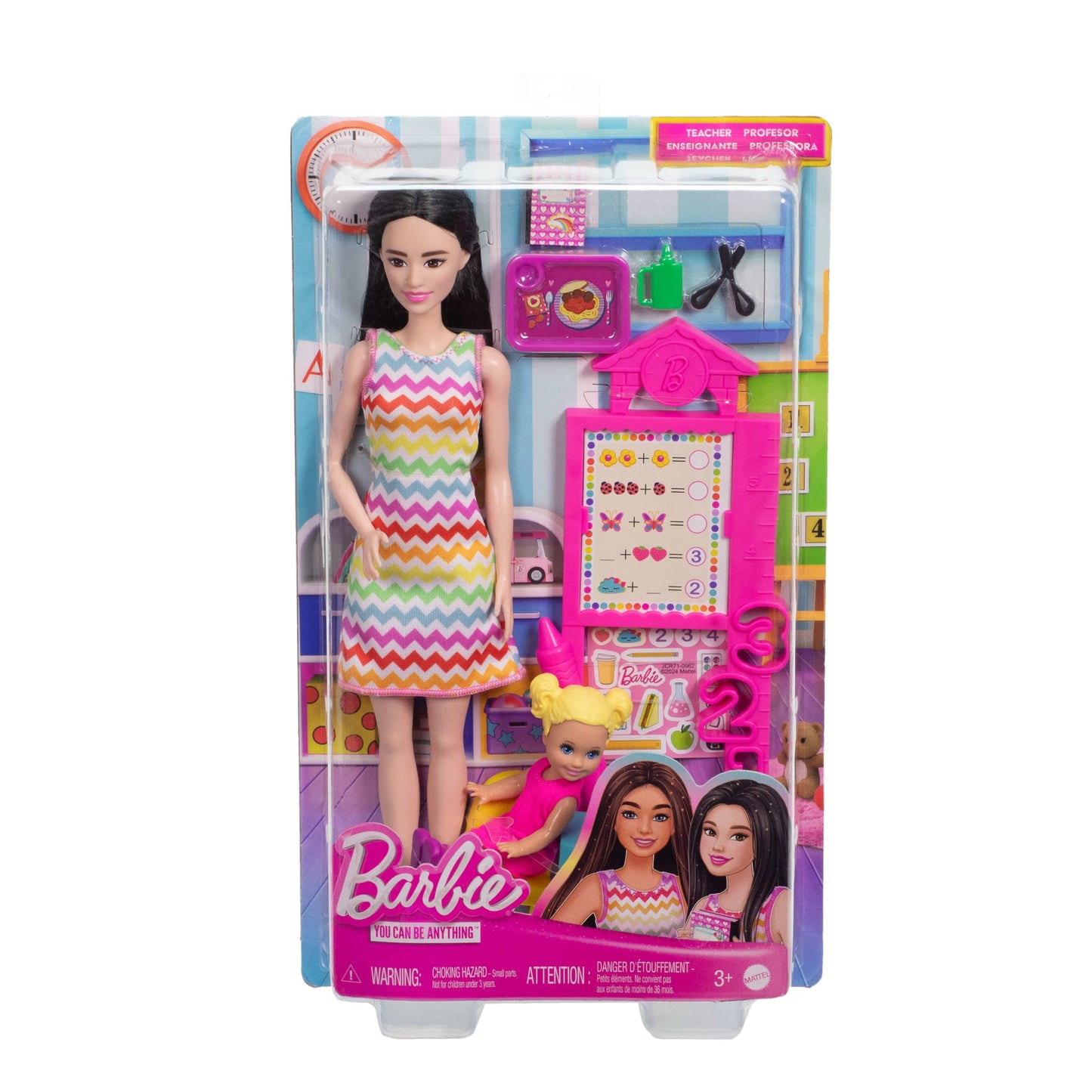 Barbie Poupée enseignante, Blonde, Tout-Petit et Accessoires