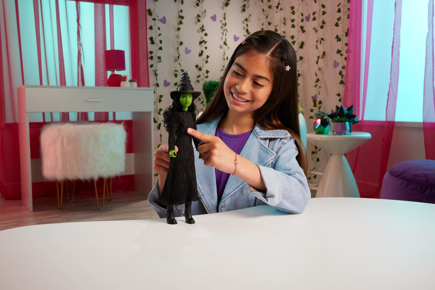 Wicked Singing Elphaba Fashion Doll, Posable With Removable Movie Fashions & Accessories