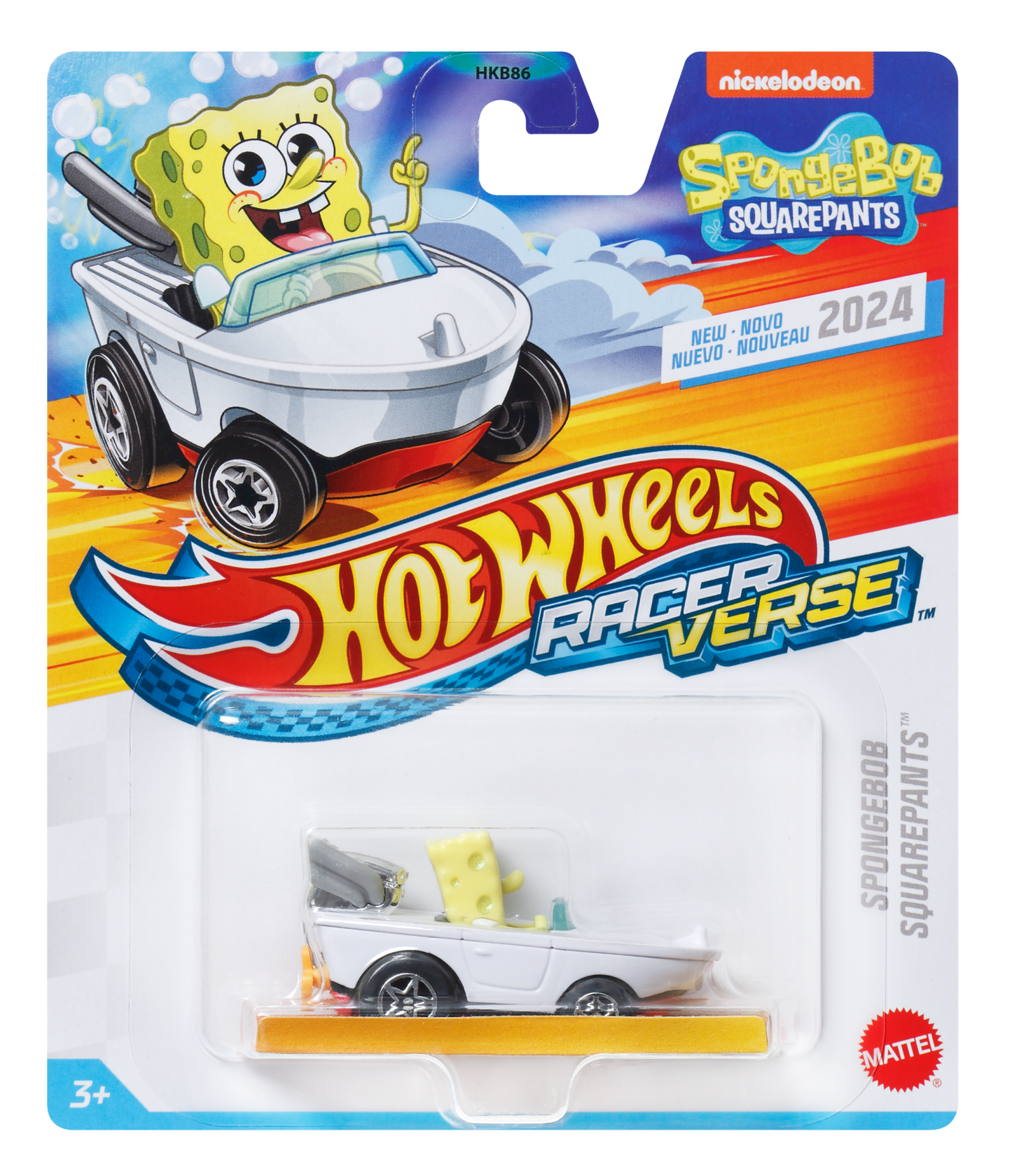 Hot Wheels RacerVerse Vehículo de Juguete Bob Esponja