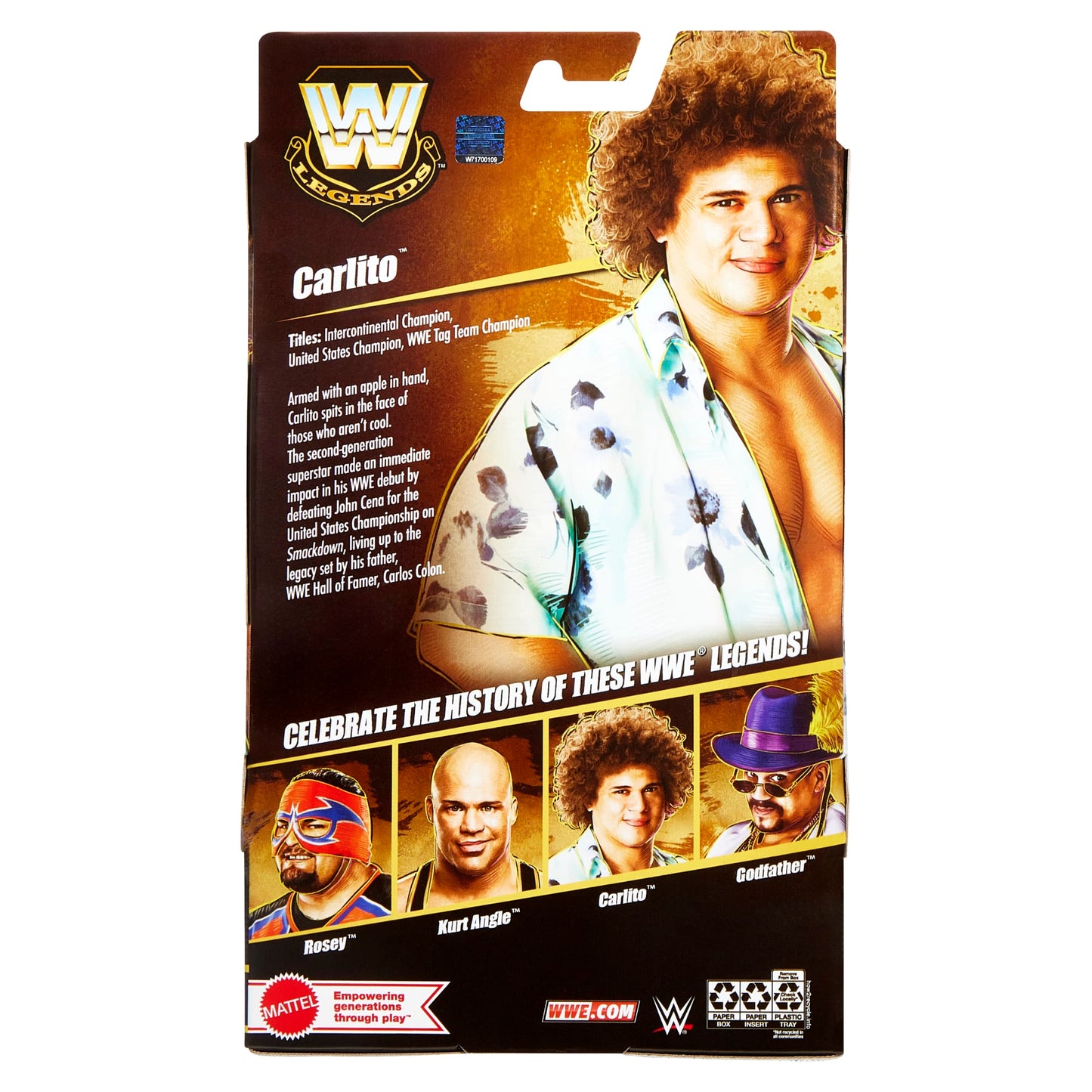 WWE Elite Legends Carlito Action Figure & Accessories, Series 26 Collectible Set, 6-inch